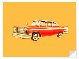 Sticker mural Vintage Car illustration