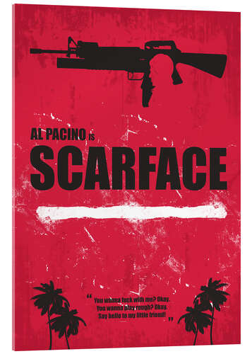 Acrylglasbild Scarface - Minimal Alternative Movie Fanart