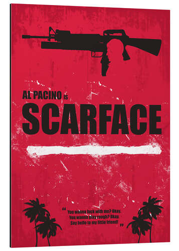 Aluminiumsbilde Scarface - Minimal Alternative Movie Fanart