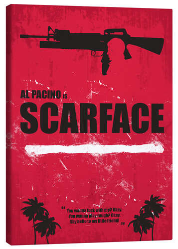 Quadro em tela Scarface - Minimal Alternative Movie Fanart