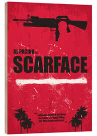 Holzbild Scarface - Minimal Alternative Movie Fanart