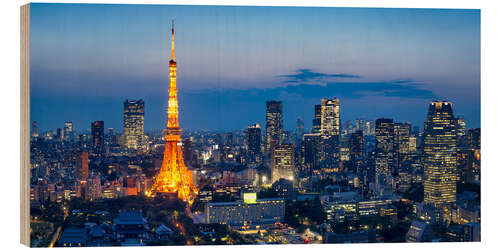 Trebilde Tokyo skyline with Tokyo Tower at night