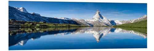 Quadro em PVC Stellisee and Matterhorn near Zermatt in the Swiss Alps