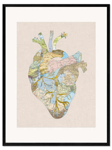 Gerahmter Kunstdruck A Traveler's Heart