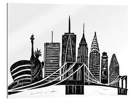 Galleritryck LINOCUT NEW YORK