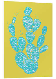 Bilde på skumplate Linocut Cactus - Desert Blue