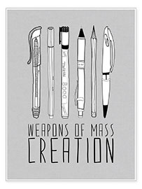 Wall print  Weapons Of Mass Creation - Grey - Bianca Green
