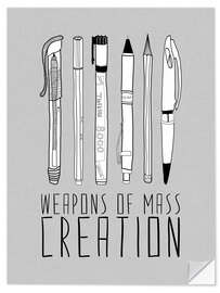 Selvklæbende plakat Weapons Of Mass Creation - Grey