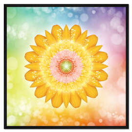 Gerahmter Kunstdruck Mandala - Ich bin Licht und Liebe