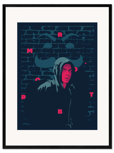Gerahmter Kunstdruck Mr. Robot