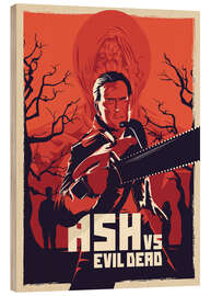 Quadro de madeira Ash vs. Evil Dead