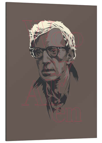 Aluminium print Woody Allen