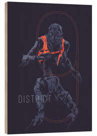 Wood print District 9