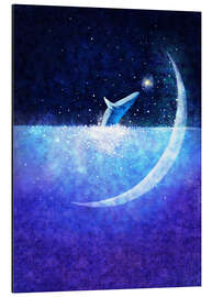 Aluminium print Blue whale and crescent