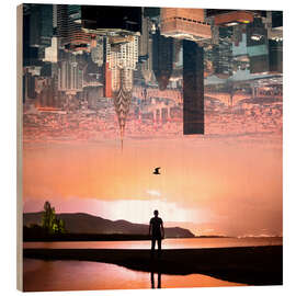 Hout print Cityscape