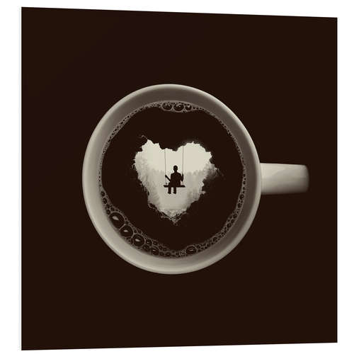 PVC-tavla A heart for coffee