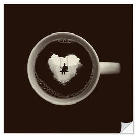 Wall sticker A heart for coffee