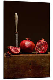 Aluminium print Pomegranates