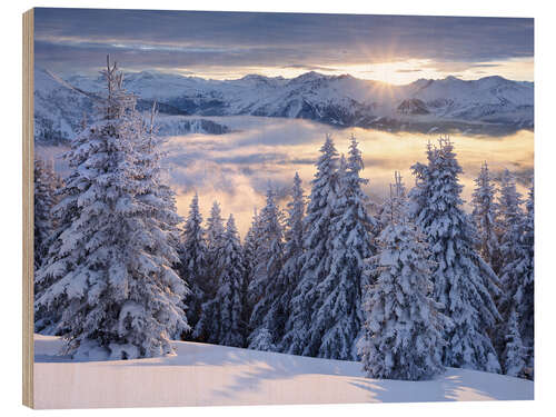 Tableau en bois Rêve d'hiver II