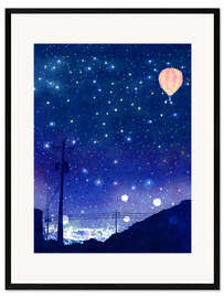Framed art print A night in Seoul