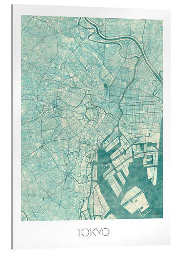 Gallery print Tokyo Map Blue