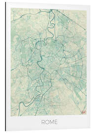 Magnettafel Karte von Rom, Blau