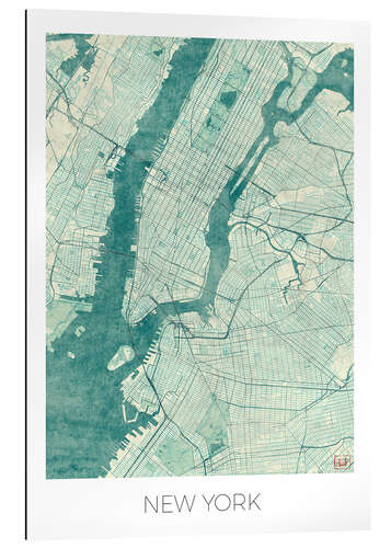 Gallery print Map of New York, Blue