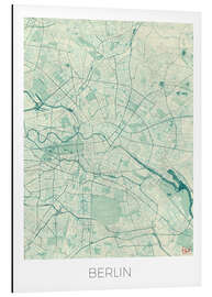 Magnettafel Karte von Berlin, Blau