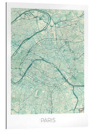 Gallery print Paris Map, Blue