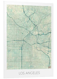 Foam board print Los Angeles Map Blue