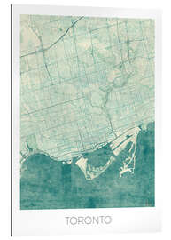 Gallery print Toronto Map Blue