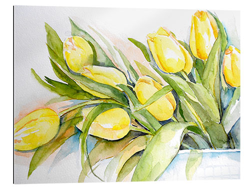 Quadro em plexi-alumínio yellow tulip 2