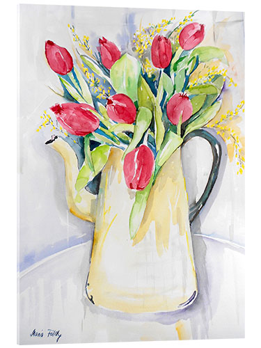 Acrylglas print Tulips in spring