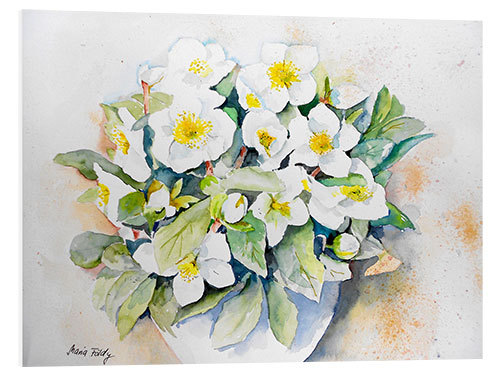 Foam board print Hellebores 3