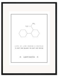 Gerahmter Kunstdruck Albert Einstein - Keep Moving
