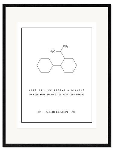 Framed art print Albert Einstein - Keep Moving