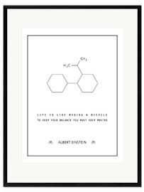 Framed art print Albert Einstein - Keep Moving