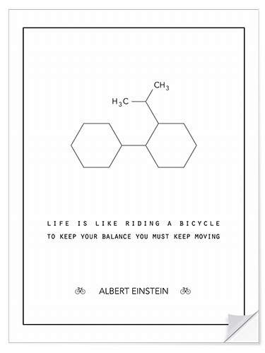 Naklejka na ścianę Albert Einstein - Keep Moving