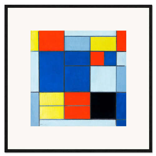 Impressão artística com moldura composition c