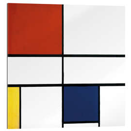 Gallery print Composition c no iii with red yellow and blue