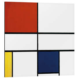 Magnettafel Komposition C (No. III) mit Rot, Gelb und Blau