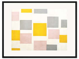 Gerahmter Kunstdruck Komposition mit Farbebenen 5