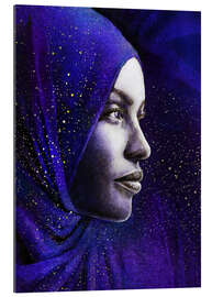 Quadro em plexi-alumínio The moonlight with purple velvet