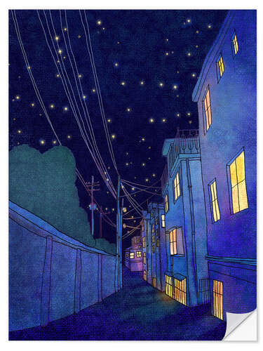 Sticker mural Way home
