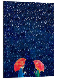 Magnettafel Liebe im Regen