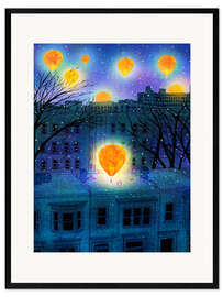 Plakat artystyczny premium w ramie City dreams II
