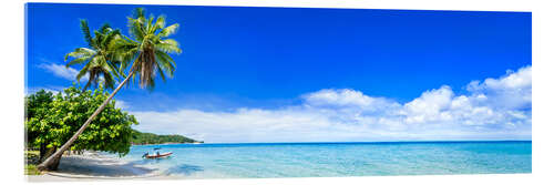 Acrylic print Beach and ocean on a deserted island in the tropics