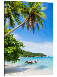 Magnettafel Strandurlaub auf einer einsamen Insel in den Tropen