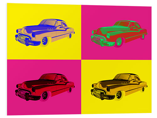 Foam board print Vintage car Pop art