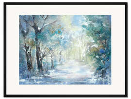 Gerahmter Kunstdruck Winterallee